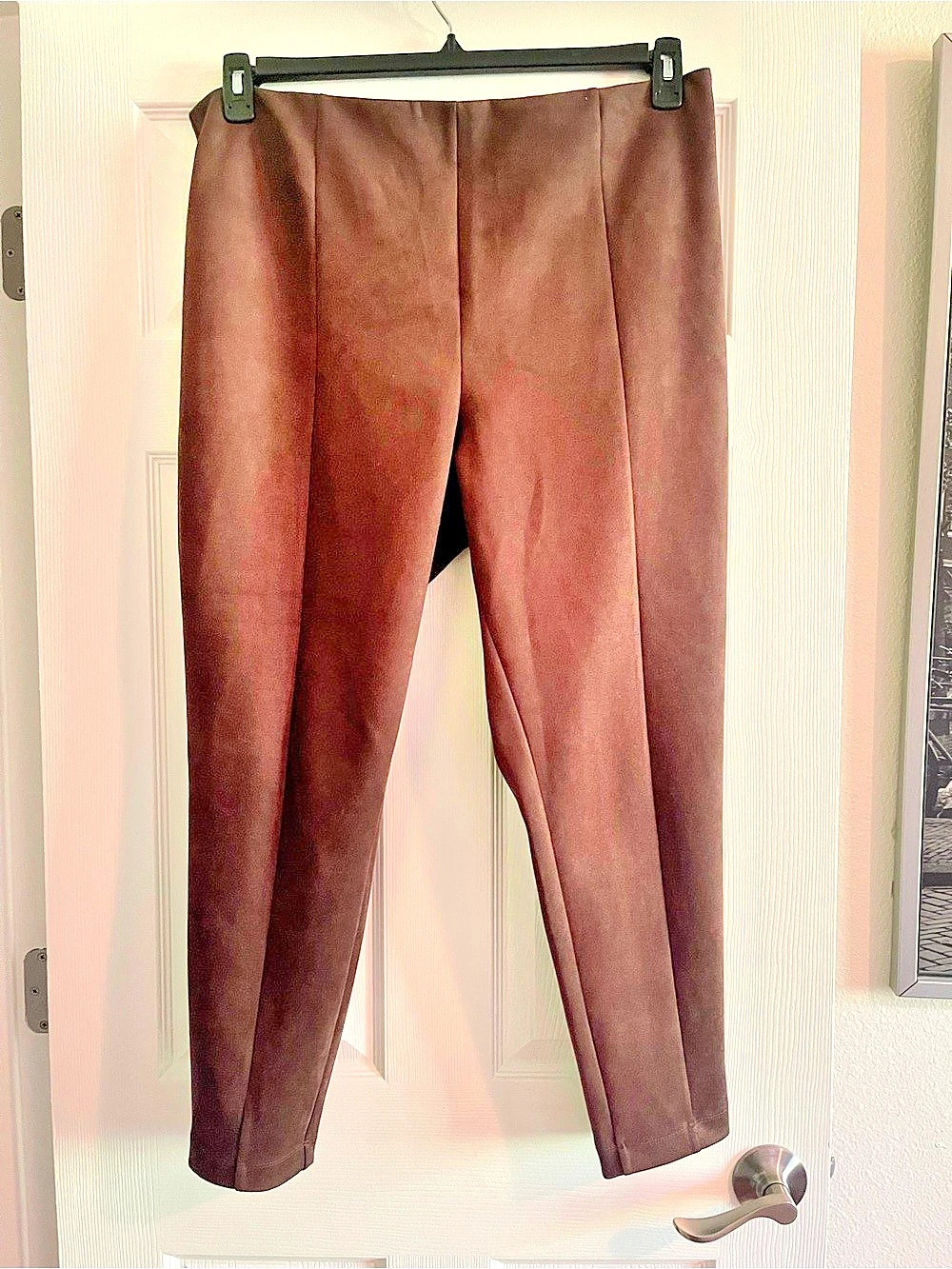 LOFT Brown Faux Suede Pants Size XXL